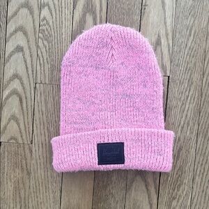 Herschel Pink Knit Reflective Beanie